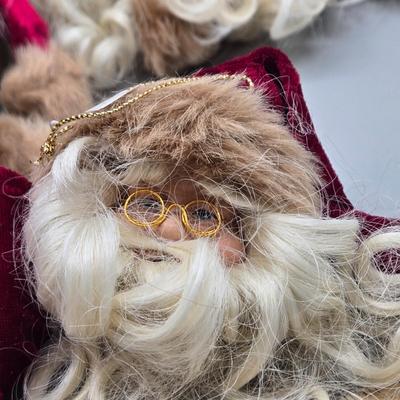 LOT 61: New-Santa Claus Head Ornaments and Christmas Balls