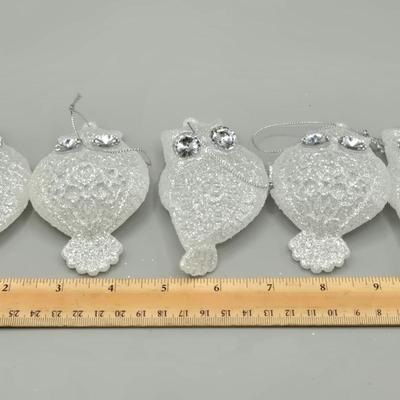 LOT 62: Various New Ornaments Including Elephants, Owls, Bells. Santa, Goebel Berta Hummel AWAY WE GO Children Dog Sled 2003, and More