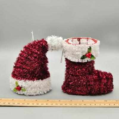 LOT 62: Various New Ornaments Including Elephants, Owls, Bells. Santa, Goebel Berta Hummel AWAY WE GO Children Dog Sled 2003, and More