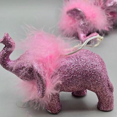 LOT 62: Various New Ornaments Including Elephants, Owls, Bells. Santa, Goebel Berta Hummel AWAY WE GO Children Dog Sled 2003, and More