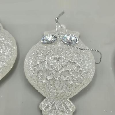 LOT 62: Various New Ornaments Including Elephants, Owls, Bells. Santa, Goebel Berta Hummel AWAY WE GO Children Dog Sled 2003, and More