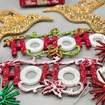 LOT 63: New Ornaments-Disco Balls, Birdhouses, Hummingbirds, Starbursts and More