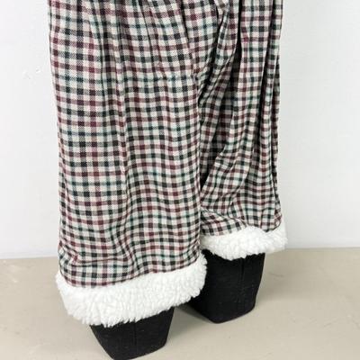 LOT 81: Tall Christmas Stuffed Snowmen Decor- one Lights up!