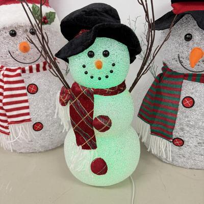 LOT 85: Fiber Optic Snowmen