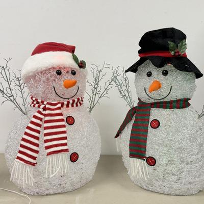 LOT 85: Fiber Optic Snowmen