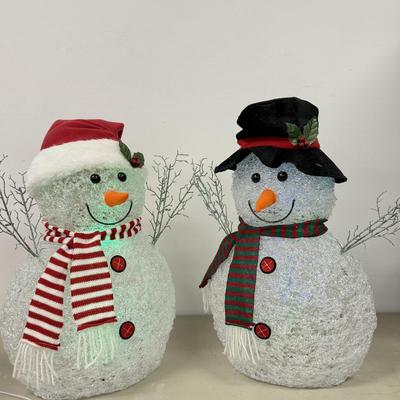 LOT 85: Fiber Optic Snowmen