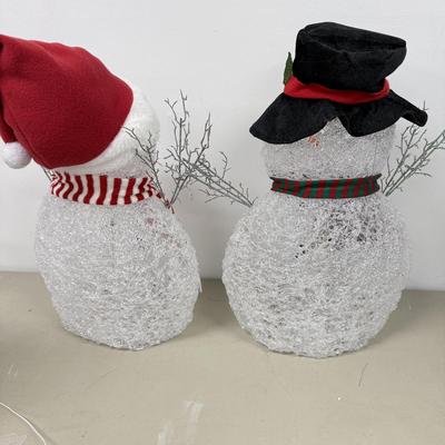 LOT 85: Fiber Optic Snowmen