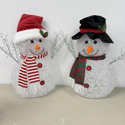 LOT 85: Fiber Optic Snowmen