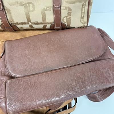 LOT 88: Brown Hand Bag Collection: Suede Etienne Aigner & More