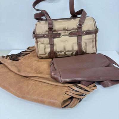 LOT 88: Brown Hand Bag Collection: Suede Etienne Aigner & More