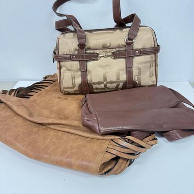 LOT 88: Brown Hand Bag Collection: Suede Etienne Aigner & More