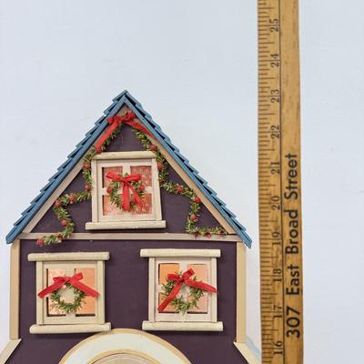 LOT 92: Vintage Handmade Carolers w/ Wood Lit Housefront