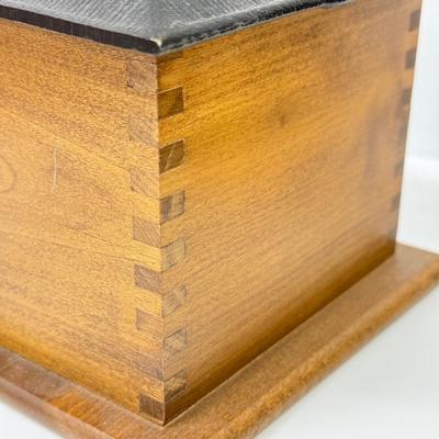 LOT 94: Vintage Coley Wood Products Coffee Mill & Leather Wrapped Bottle