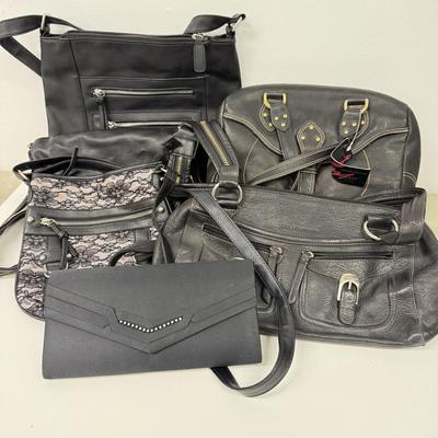 LOT 97: Black Purses & Handbags: Stone Mountain & More