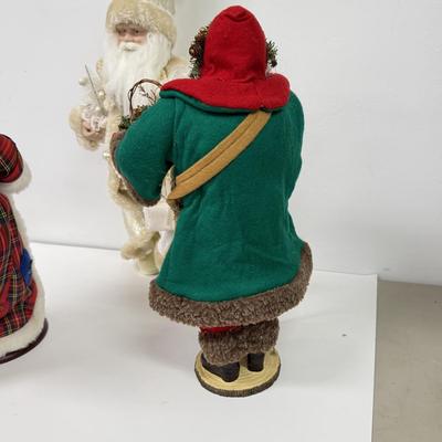 LOT 101: Trio of Decorative Santas