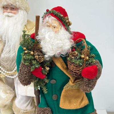LOT 101: Trio of Decorative Santas
