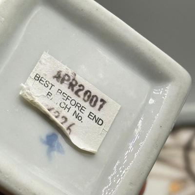 LOT 107: VTG. MCM Japanese Hand Painted Moriage DRAGONWARE Ceramic Candy/Trinket Dish w/lid , pair of Vintage Dragon Ashtrays and...