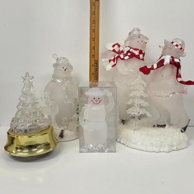 LOT 108; Light Up Snowman Decor