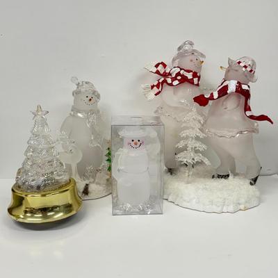 LOT 108; Light Up Snowman Decor