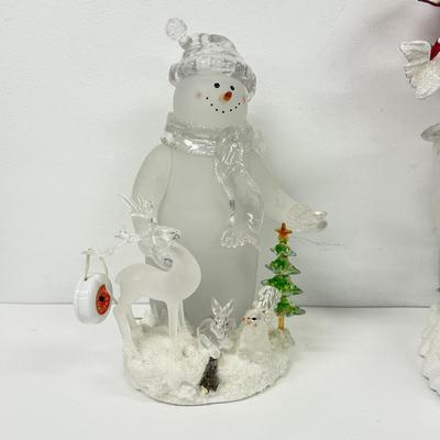 LOT 108; Light Up Snowman Decor