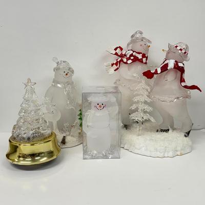LOT 108; Light Up Snowman Decor