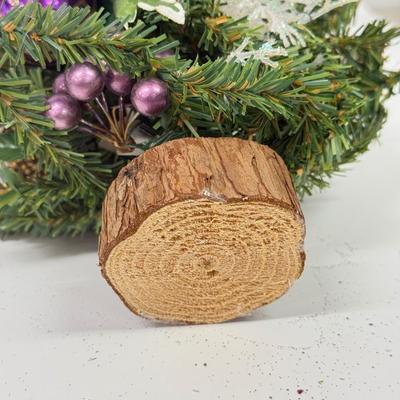 LOT 115: Purple Themed Santa & Christmas Floral Picks