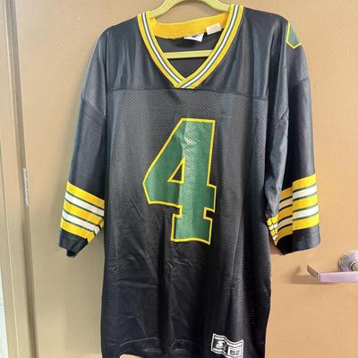 LOT 119: Size 52/XL Brett Favre Packers Jersey & 1980s Style Del Rey Beach Club Long Sleeve TShirt