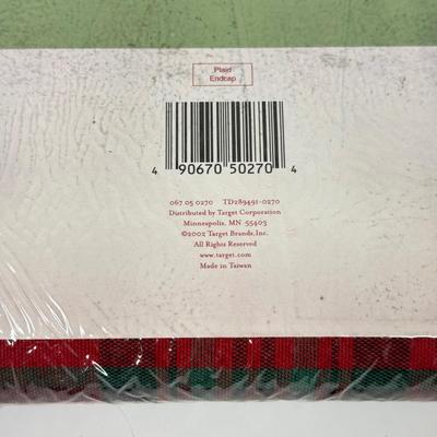 LOT 124: Four NIP Red Plaid Tablecloths