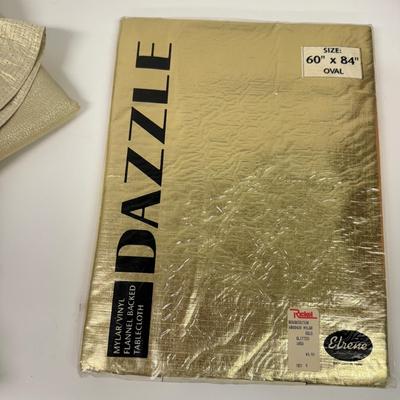 LOT 125: Gold Colored Tablecloths - some NIP
