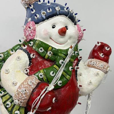 LOT 126: Lit Animated Snowman Decor