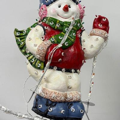 LOT 126: Lit Animated Snowman Decor