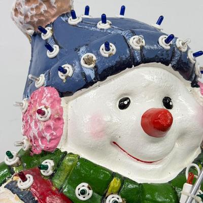 LOT 126: Lit Animated Snowman Decor