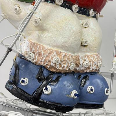 LOT 126: Lit Animated Snowman Decor