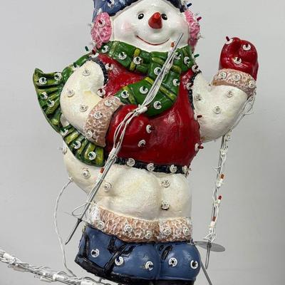 LOT 126: Lit Animated Snowman Decor