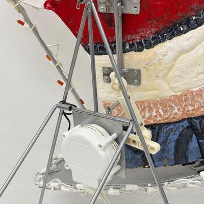 LOT 126: Lit Animated Snowman Decor