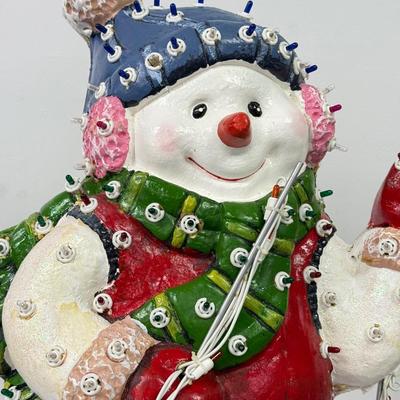 LOT 126: Lit Animated Snowman Decor