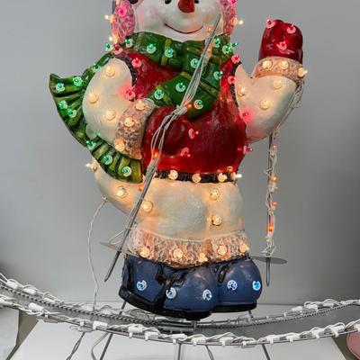LOT 126: Lit Animated Snowman Decor