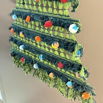 LOT 132: Snowman Christmas Calendar, Santa Tablecloths (NIP) & Hand Made Tree Wall Hanging