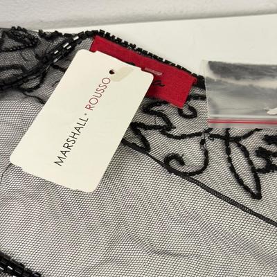 LOT 134: Size 8 Fur Lined Gloves, Leopard Chemise & Beaded Shawl