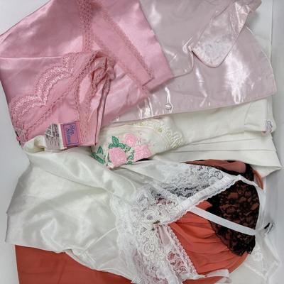 LOT 135: Vintage Lace & Silk Night Gowns & Lingerie- look new