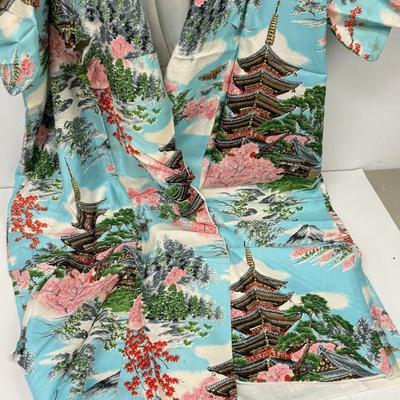 LOT 136: Blue Silk Japanese Kimonos