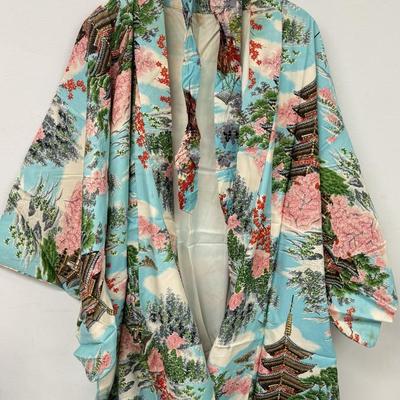 LOT 136: Blue Silk Japanese Kimonos