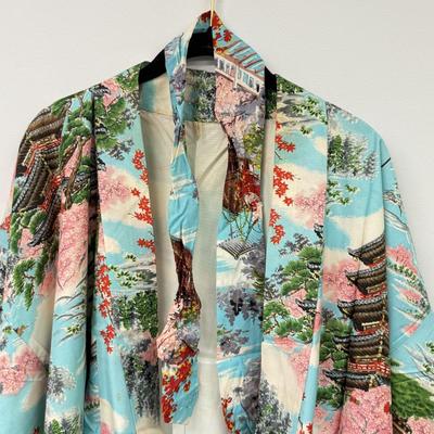 LOT 136: Blue Silk Japanese Kimonos