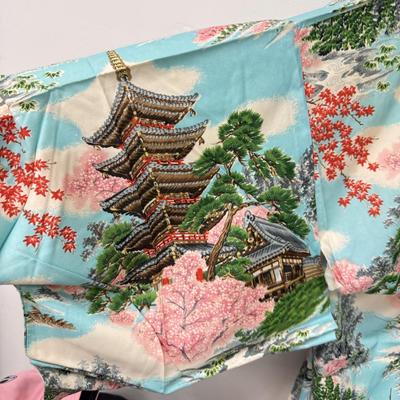 LOT 136: Blue Silk Japanese Kimonos