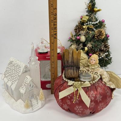 LOT 137: Christmas Decor Collection: Angel, Nativity & More