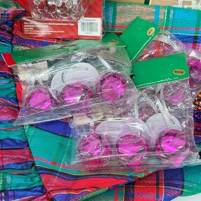 LOT 138: NIB 4ft White Lit Tree & Collection of Christmas Craft Materials