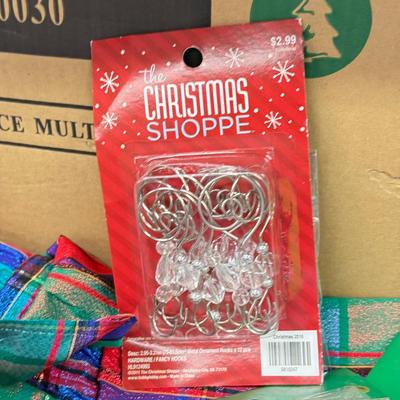 LOT 138: NIB 4ft White Lit Tree & Collection of Christmas Craft Materials