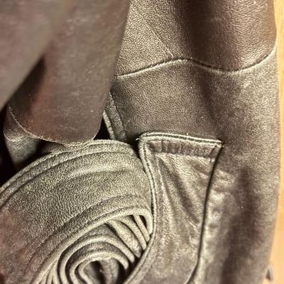 LOT 139: Two Vintage Belted Leather Jackets: Phillip Max & Excelled