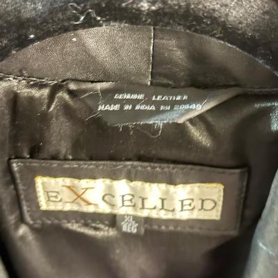 LOT 139: Two Vintage Belted Leather Jackets: Phillip Max & Excelled