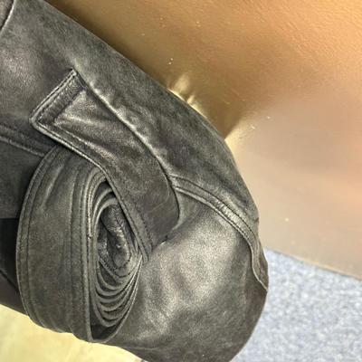 LOT 139: Two Vintage Belted Leather Jackets: Phillip Max & Excelled